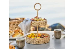 Serviertablett Solvaina - Flechtdesign aus Seegras