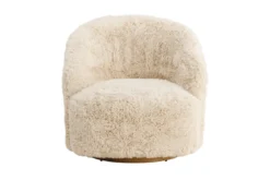Sessel Astrid - Mit beigem Polyesterbezug