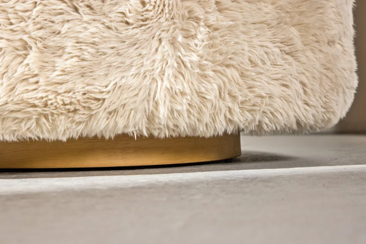 Sessel Astrid - Mit beigem Polyesterbezug