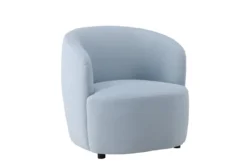 Sessel Bobby - Hellblauer Einzelsitzer in Birke