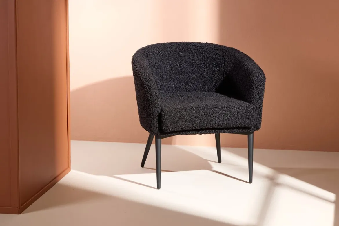 Sessel Comfy - mit Teddyfell in wahlweise Schwarz oder Weiß