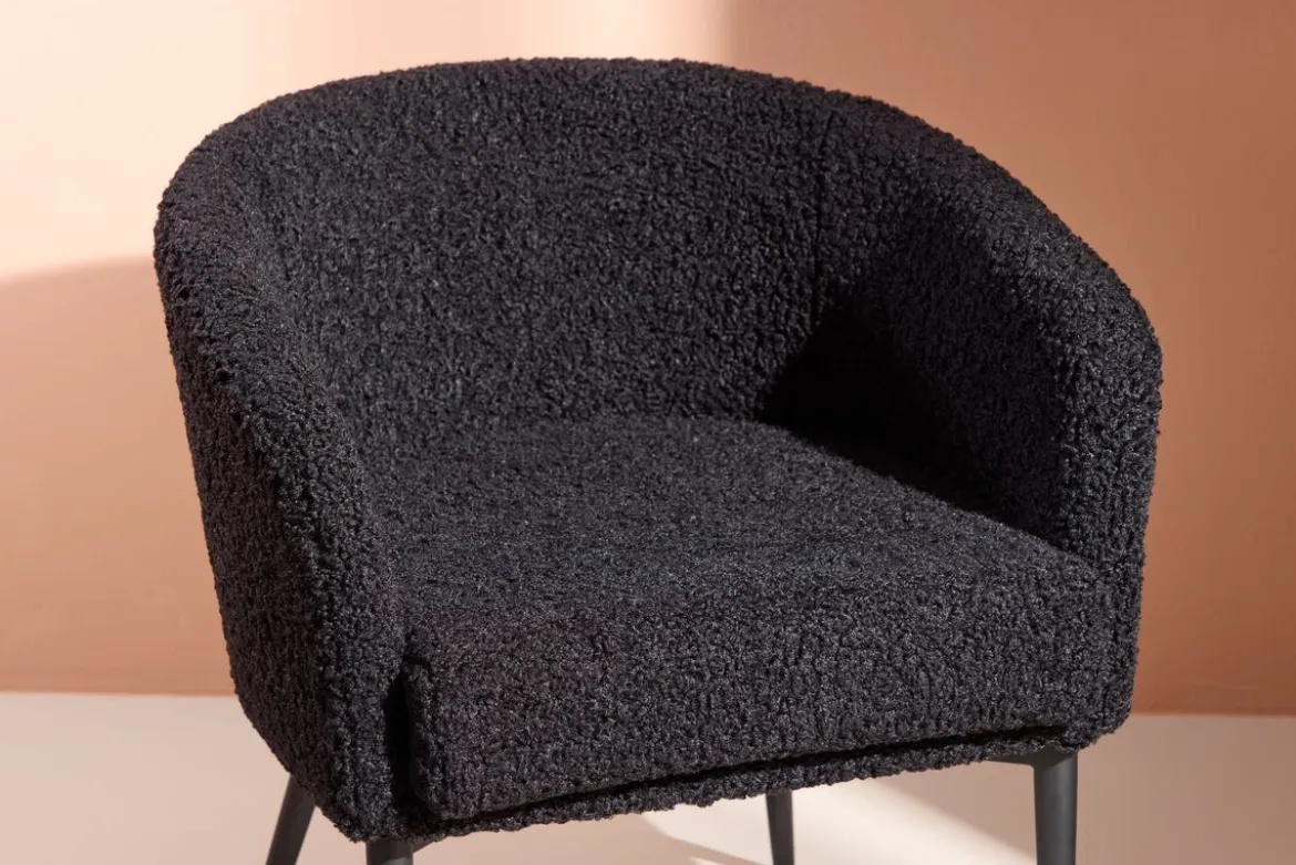 Sessel Comfy - mit Teddyfell in wahlweise Schwarz oder Weiß