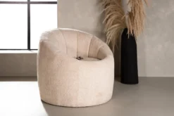 Sessel Effi - mit beigem Polyesterbezug