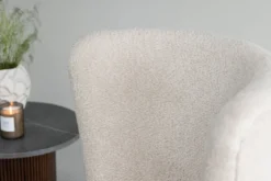 Sessel Hedwig - Mit beigem Polyesterstoff