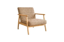 Sessel Lareen - aus Gummiholz mit Design-Bezug