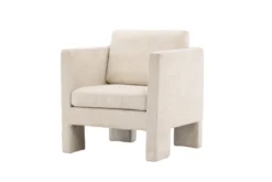 Sessel Rimini - mit weißem Bouclé-Stoff