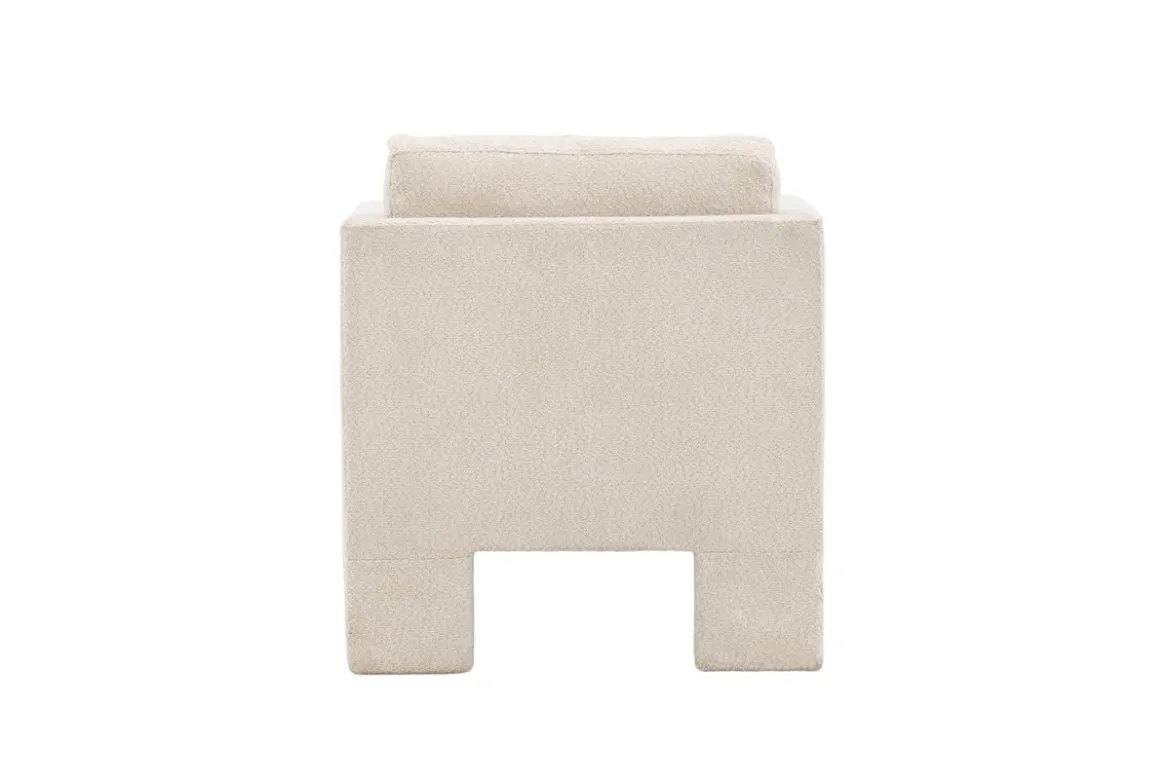 Sessel Rimini - mit weißem Bouclé-Stoff