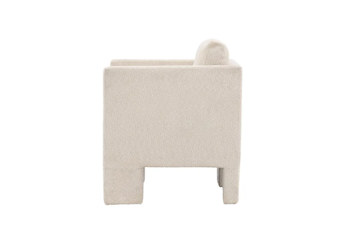 Sessel Rimini - mit weißem Bouclé-Stoff