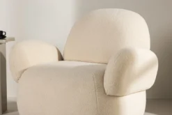 Sessel Salzburg - mit beigen Chenille-Bezug