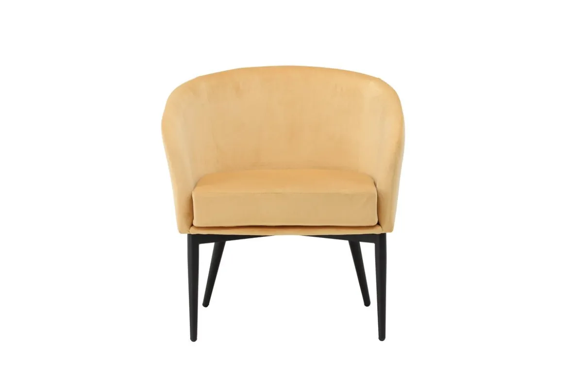 Sessel Sunny - mit gelbem Samtbezug