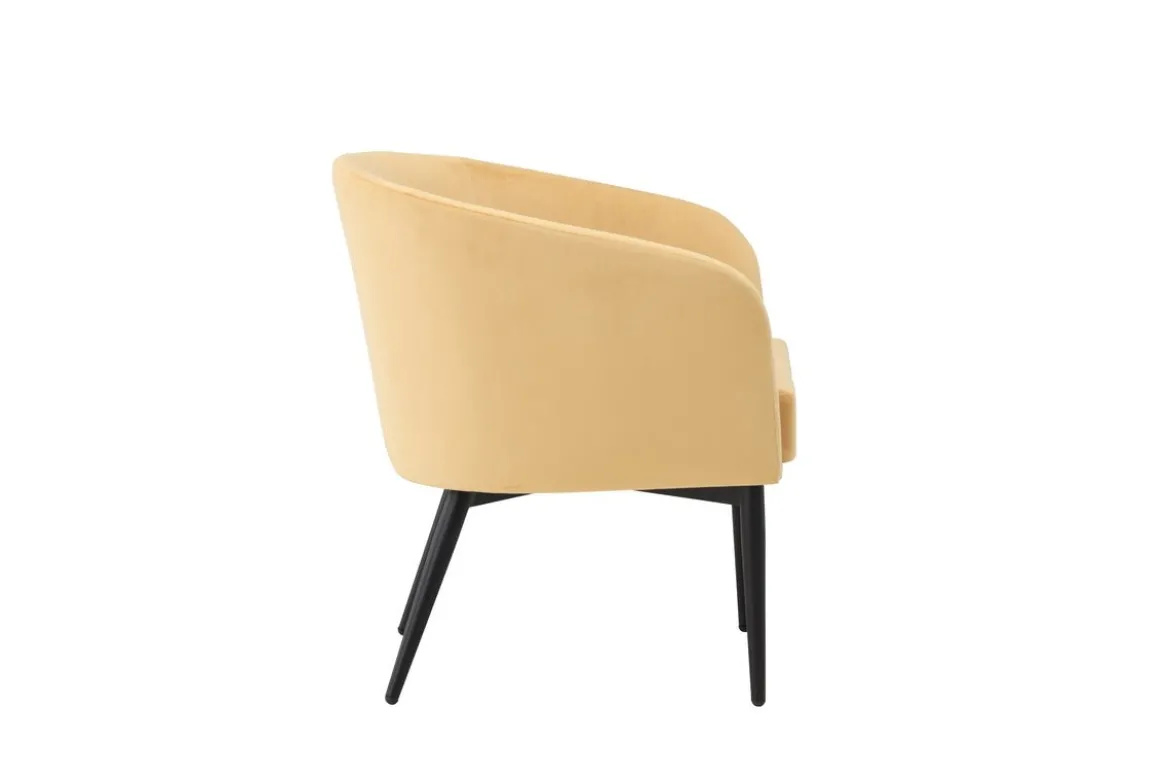 Sessel Sunny - mit gelbem Samtbezug