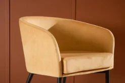 Sessel Sunny - mit gelbem Samtbezug