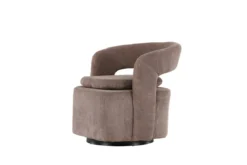 Sessel Velina - mit braunem Polyester- Manchester Stoff