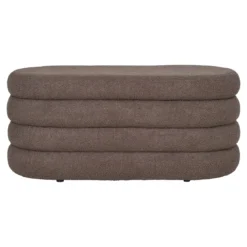 Sitzbank Philo Bouclé Braun mit Stauraum