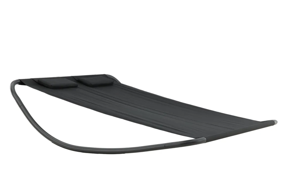 Sonnenliege Comfort - aus Polyester in Schwarz