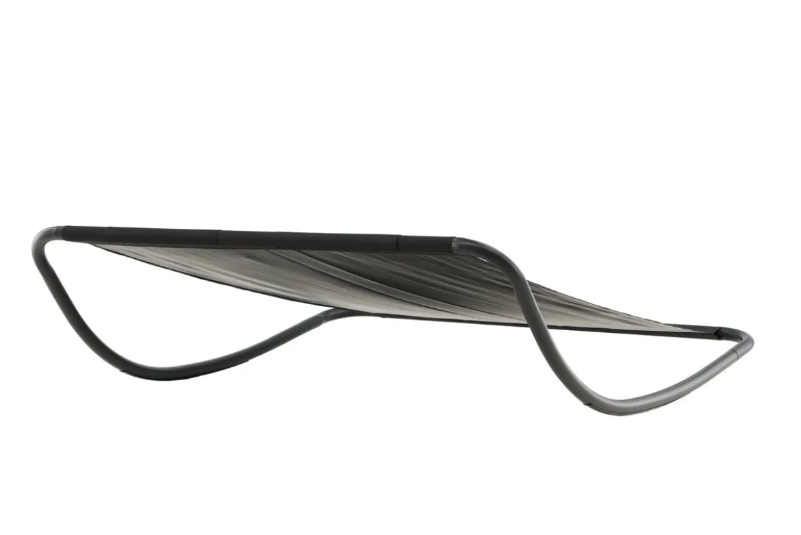 Sonnenliege Comfort - aus Polyester in Schwarz