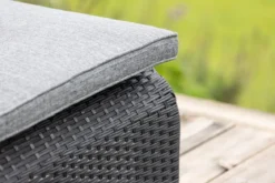 Sonnenliege Lioba - aus synthetischem Rattan in Schwarz