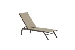 Sonnenliege Lorina - aus Textilene mit Stahlgestell in Beige