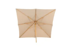 Sonnenschirm Albora – 300 x 300 cm in der Farbe Braun mit Buchengestell