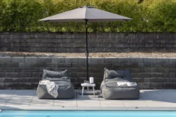 Sonnenschirm Imperia – Ø300 cm aus grauem Polyester