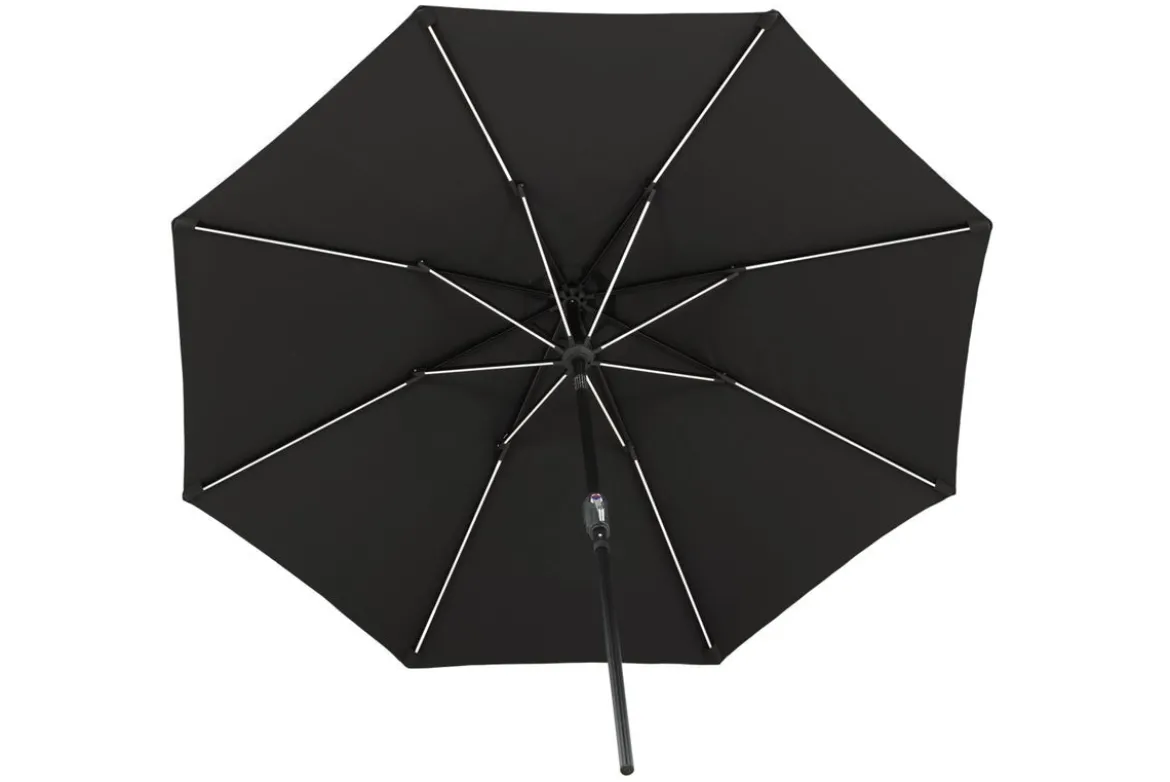 Sonnenschirm Lightning – Ø270 cm in wahlweise Schwarz oder Grau