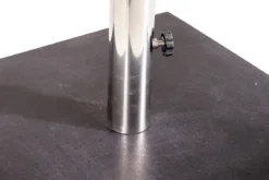 Sonnenschirmständer Inese - Granit Schirmständer mit Griff & Rollen in Grau