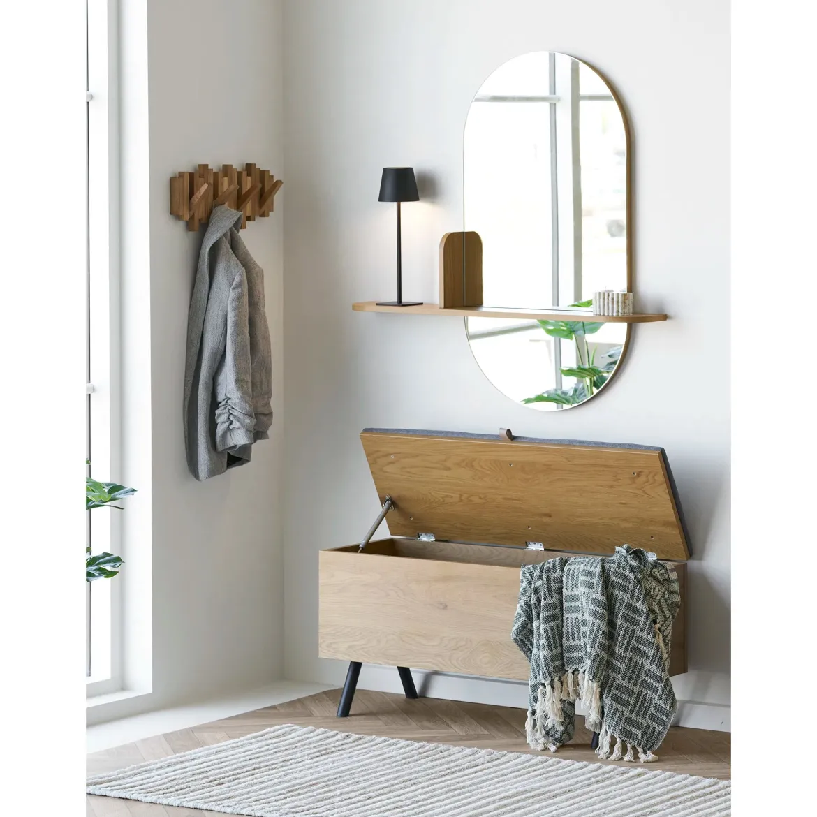 Spiegel Barco mit Ablage – Funktion & Design im Eichen-Look