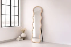 Spiegel Lina - Wellenförmig in Beige für Schlafzimmer & Flur