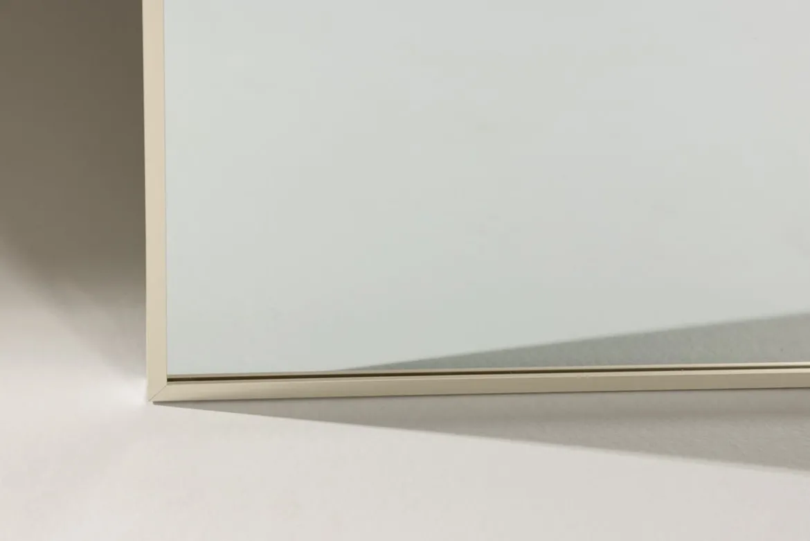 Spiegel Morina – mit Aluminiumrahmen in Beige oder Silber