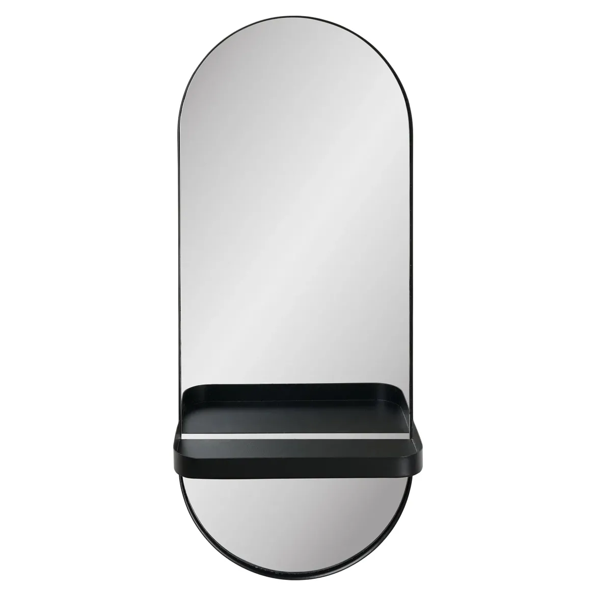 Spiegel Tavaro – Ovale Form mit Metallablage
