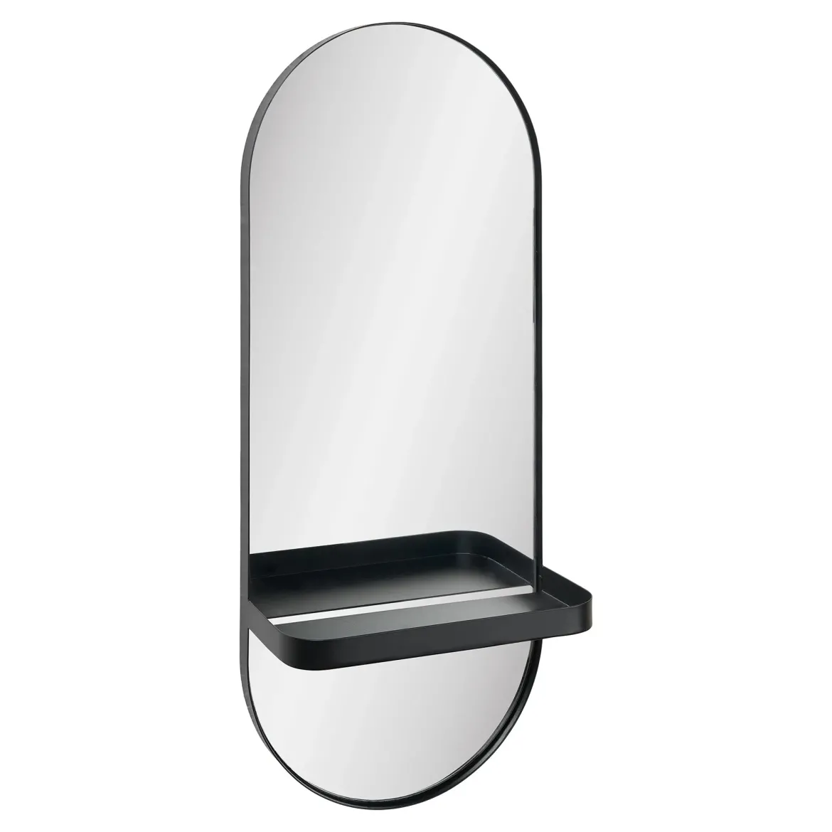 Spiegel Tavaro – Ovale Form mit Metallablage