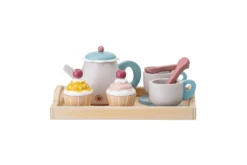 Spielset Ariel - buntes Teeservice mit Tablett & Cupcakes