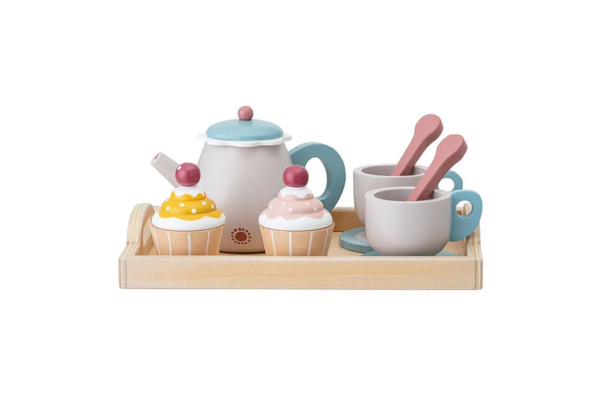 Spielset Ariel - buntes Teeservice mit Tablett & Cupcakes