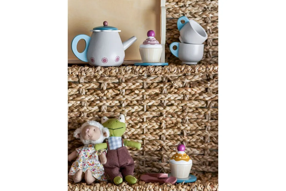 Spielset Ariel - buntes Teeservice mit Tablett & Cupcakes