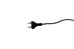 Stehlampe „Grimming“ – ruhige schwarze Klarheit mit Holzdetails