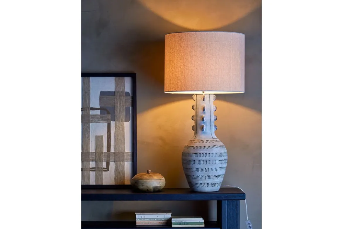 Stehlampe Judi – Steingut mit handbemalter Glasur