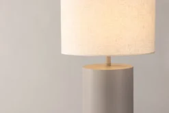 Stehlampe „Ravo“ – Zylindrisches Design in Hellgrau (Höhe 100 cm)