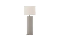 Stehlampe „Ravo“ – Zylindrisches Design in Hellgrau (Höhe 100 cm)