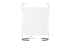 Stehlampe „Solva“ – Hohe Stofflampe in Beige mit schwarzem Metallgestell (Höhe 80 cm)