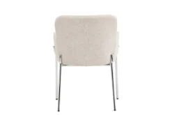 Stuhl Helora in Beige aus Polyester-Leinen