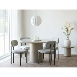Tablett „Calva“ – Dekoratives Tablett aus Zement in Beige