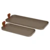 Tablett-Set „Arden“ – Stahl in Braun, 2er-Set