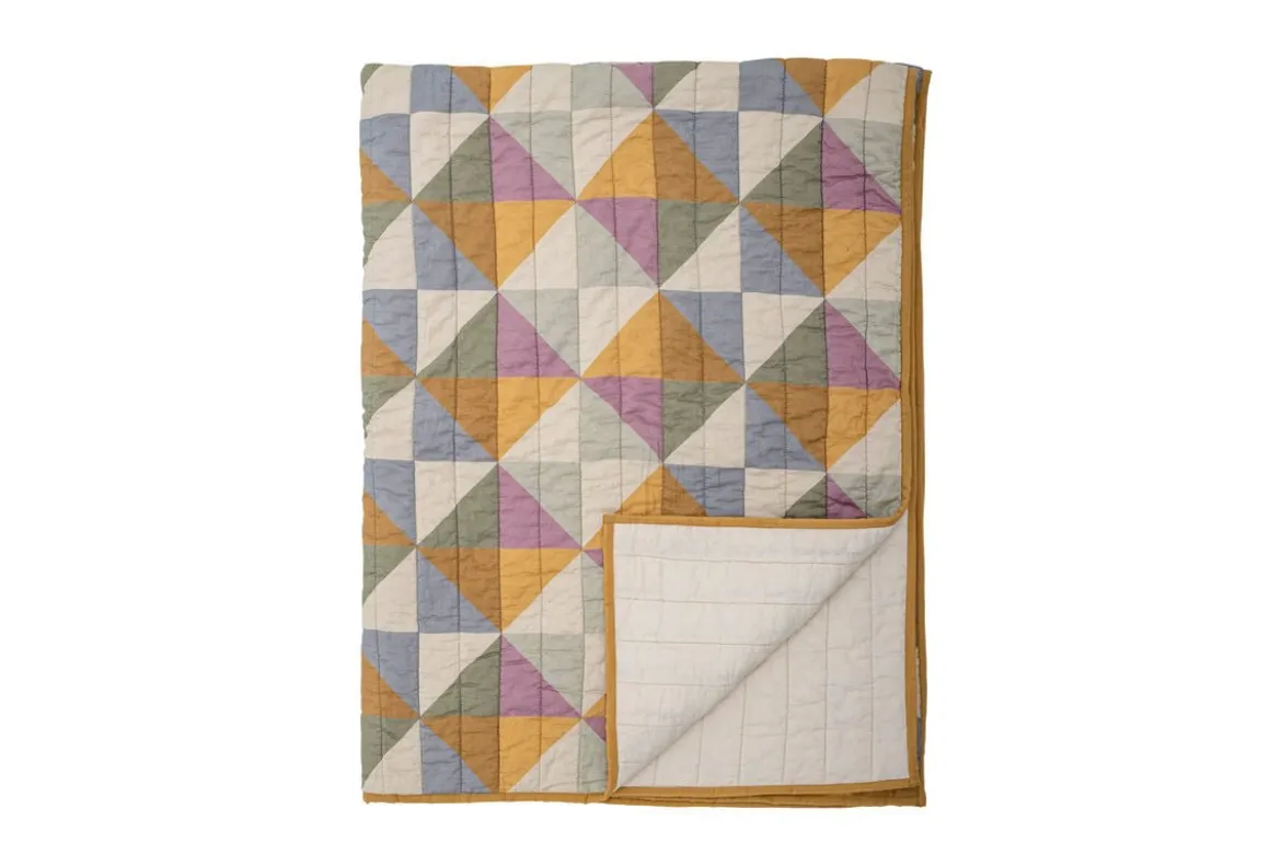 Tagesdecke Calira – Wendbarer Quilt mit geometrischem Muster