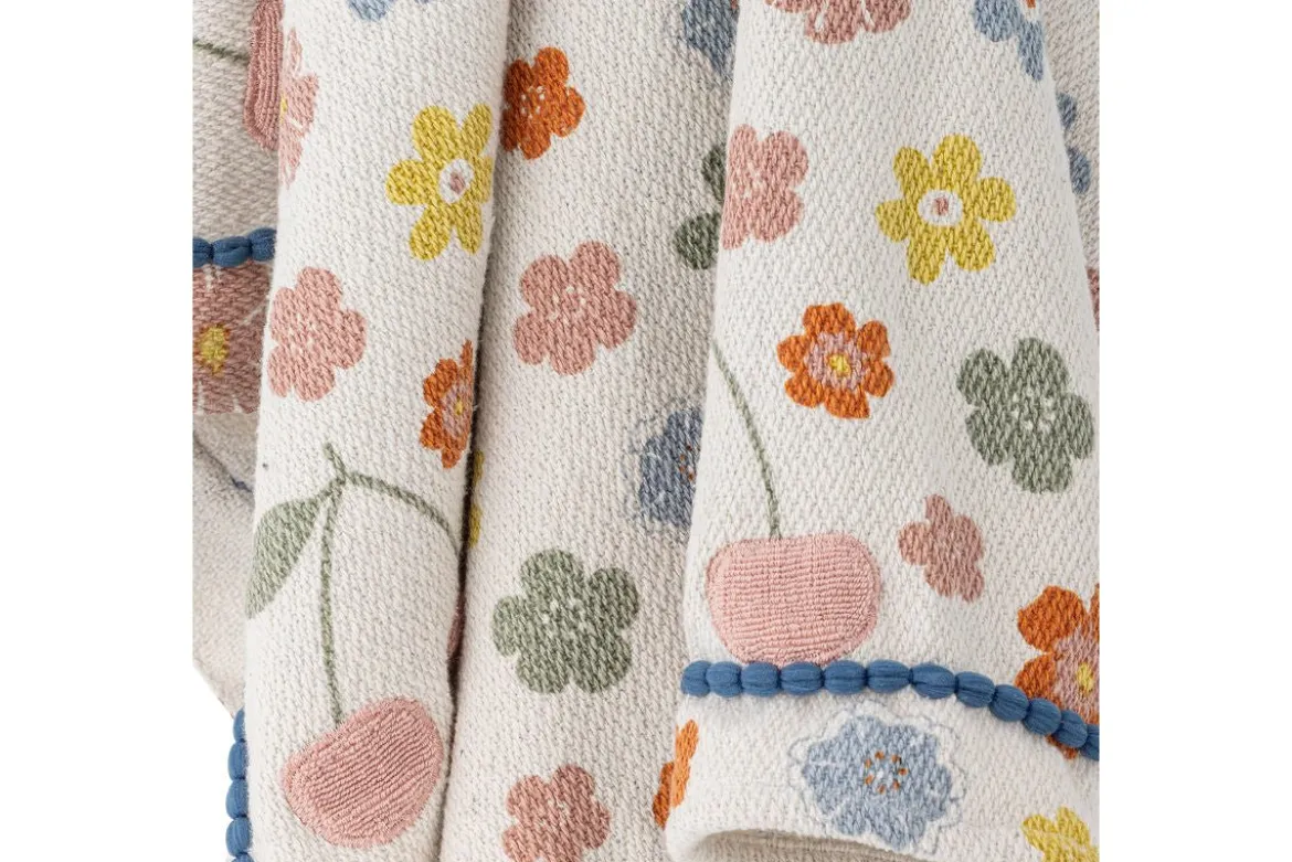 Tagesdecke Lilia - Bunt, aus recycelter Baumwolle