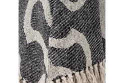 Tagesdecke Maris - Schwarz, aus recycelter Baumwolle