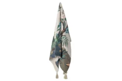 Tagesdecke Pfaui – aus gewebtem Polyester mit Quasten