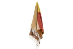 Tagesdecke Widi – Zweifarbiger Look in Braun mit Fransen