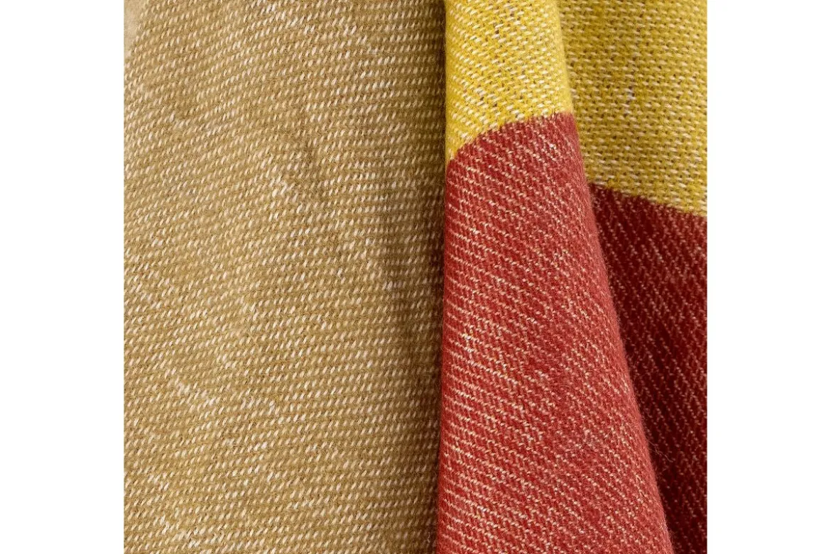 Tagesdecke Widi – Zweifarbiger Look in Braun mit Fransen