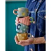 Tassen-Set Leni – Handbemaltes Steingut (4er-Set)
