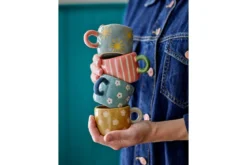 Tassen-Set Leni – Handbemaltes Steingut (4er-Set)